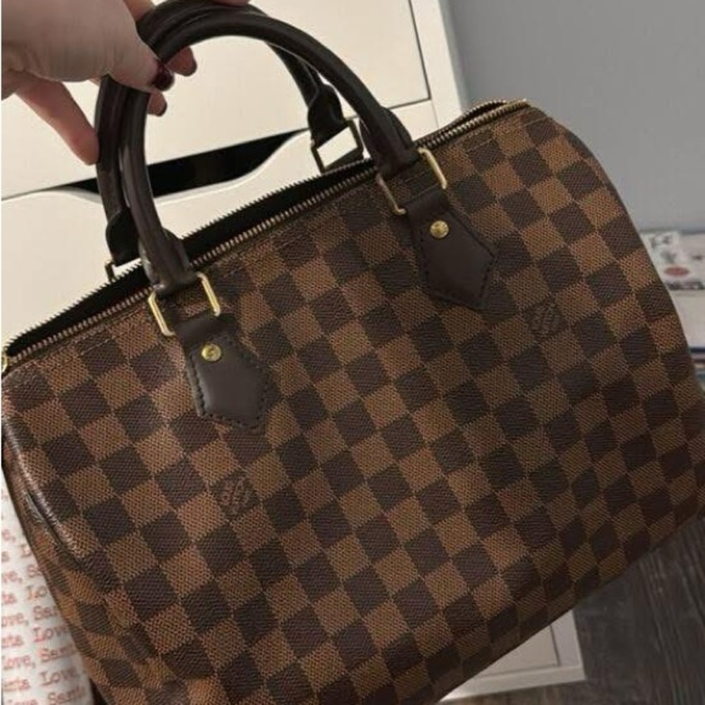 Louis Vuitton Brown Checkered Handbag